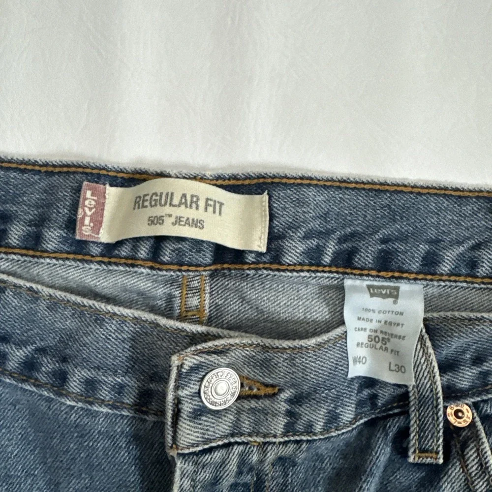 Levi's 505 Jeans Mens 40x30 Blue Relaxed Fit Denim Baggy Y2K Vintage -Fits 39x30